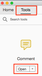 Acrobat's "Comment" tools icon