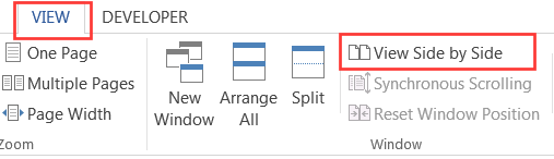 Icon for viewing documents side by side