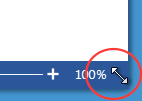 The double-headed arrow cursor for changing a window's size