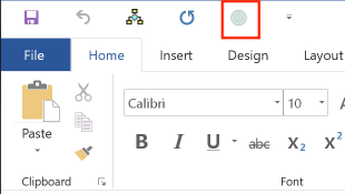 The AutoScroll icon in the quick access toolbar