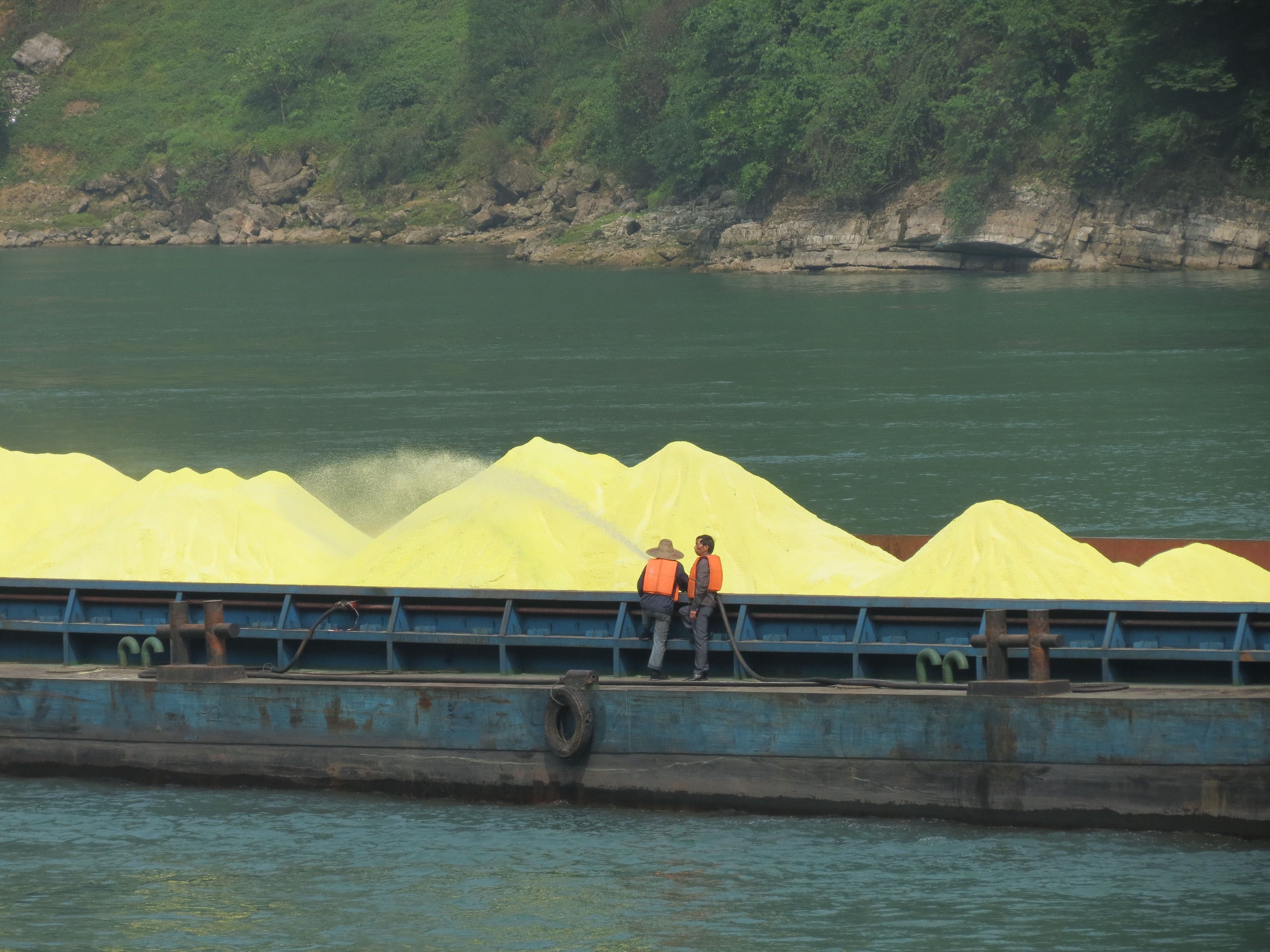 Hauling sulfur