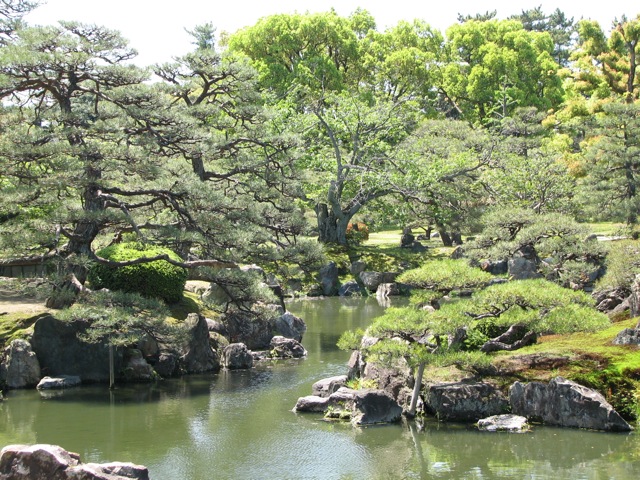 A pond in the Nijo-jo gardens